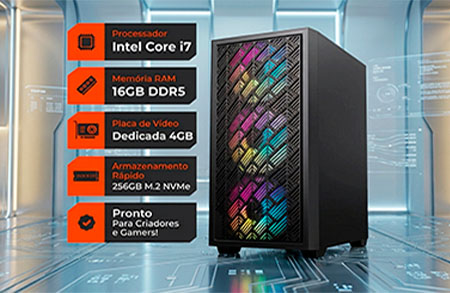 PC Gamer com Placa de Vídeo Dedicada